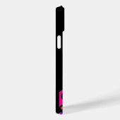 PINK FUCHSIA BLACK ABSTRACT DECO MONOGRAM Case-Mate iPhone CASE (Achterkant / Rechts)