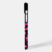 PINK FUCHSIA BLACK ABSTRACT DECO MONOGRAM Case-Mate iPhone CASE (Achterkant / Links)
