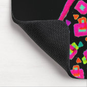PINK FUCHSIA BLACK ABSTRACT DECO MONOGRAM MUISMAT (Hoek)