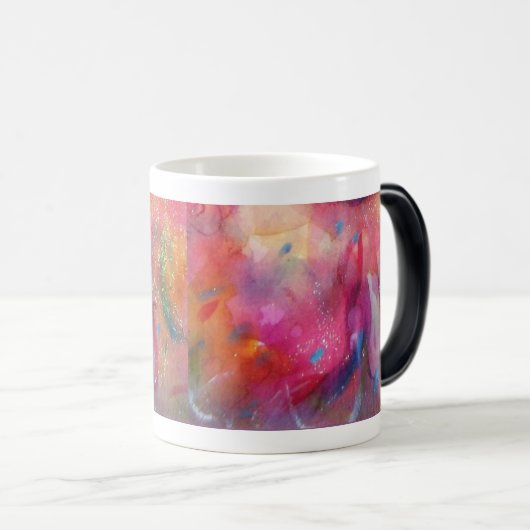 PINK FUCHSIA BLUE ABSTRACT MAGISCHE MOK (Voorkant rechts)