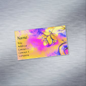 PINK FUCHSIA BLUE GEEL WIT-STROMEN VISITEKAARTJE MAGNEET (Voorbeeld)