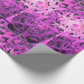 PINK FUCHSIA DAISY FLOWERS CADEAUPAPIER (Hoek)