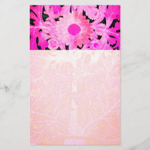 PINK FUCHSIA DAISY, MARGUERITE Floral Briefpapier