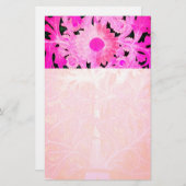PINK FUCHSIA DAISY, MARGUERITE Floral Briefpapier (Voorkant / Achterkant)