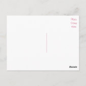 Pink Fuchsia Dank u Hart Groeten Briefkaart (Achterkant)