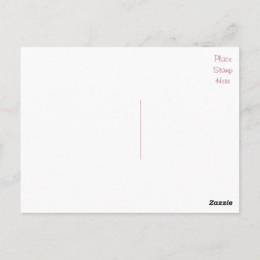 Pink Fuchsia Dank u Hart Groeten Briefkaart (Achterkant)