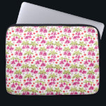 Pink Fuchsia Floral Pattern – Retro Botanical Laptop Sleeve<br><div class="desc">Bright, playful, and full of retro charm, this seamless pink fuchsia floral pattern brings a fresh botanical vibe to any space. Featuring cascading bell-shaped blooms, stylized tropical leaves, and scattered red flowers on a soft neutral background, this design blends vintage-inspired florals with a modern, clean vector aesthetic. Perfect for lovers...</div>