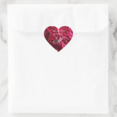 PINK FUCHSIA GEDRAAGD HEART WEDING BEWAREN DE DATU HART STICKER (Tas)