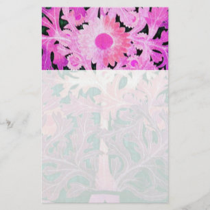 PINK FUCHSIA PAARSE DAISY, MARGUERITE Floral Briefpapier