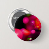 PINK FUCHSIA PAARSE ZWARTE FRACTABUBBELS RONDE BUTTON 5,7 CM (Voorkant /achterkant)