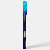 PINK FUCHSIA TURQUOISE BLUE ABSTRACT DECO MONOGRAM Case-Mate iPhone CASE (Achterkant / Rechts)