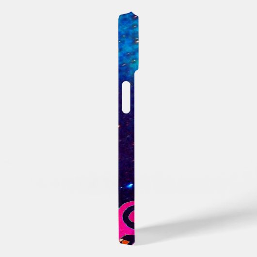 PINK FUCHSIA TURQUOISE BLUE ABSTRACT DECO MONOGRAM Case-Mate iPhone CASE (Achterkant / Rechts)