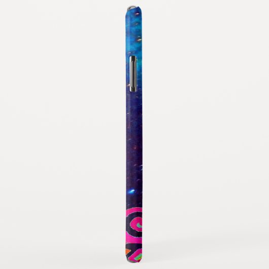 PINK FUCHSIA TURQUOISE BLUE ABSTRACT DECO MONOGRAM Case-Mate iPhone CASE (Achterkant/rechts)