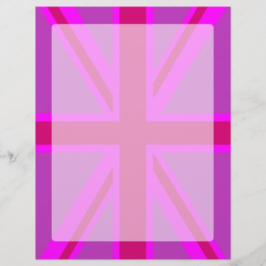 Pink Fuchsia Union Jack Flag Design (Voorkant)