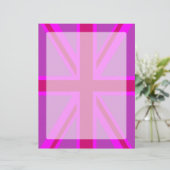 Pink Fuchsia Union Jack Flag Design (Staand voorkant)