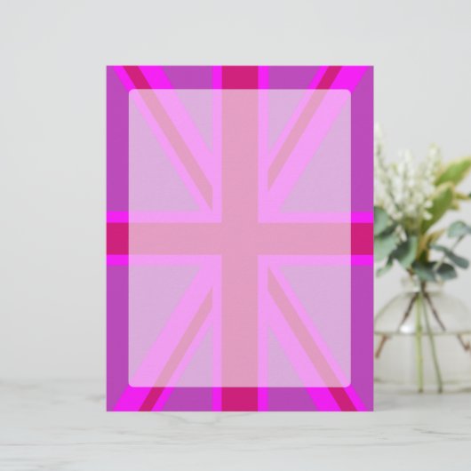 Pink Fuchsia Union Jack Flag Design (Staand voorkant)