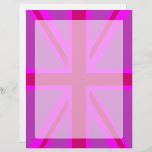 Pink Fuchsia Union Jack Flag Design (Voorkant / Achterkant)