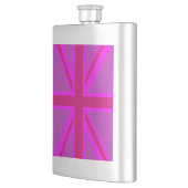 Pink Fuchsia Union Jack Flag Design Heupfles (Links)