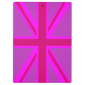 Pink Fuchsia Union Jack Flag Design Klembord (Achterkant)