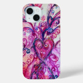 PINK FUCHSIA WHIMSICAL FLOURISHES MET HEART Case-Mate iPhone CASE (Achterkant)