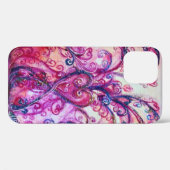 PINK FUCHSIA WHIMSICAL FLOURISHES MET HEART Case-Mate iPhone CASE (Achterkant (horizontaal))
