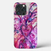 PINK FUCHSIA WHIMSICAL FLOURISHES MET HEART Case-Mate iPhone CASE (Achterkant)