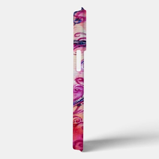 PINK FUCHSIA WHIMSICAL FLOURISHES MET HEART Case-Mate iPhone CASE (Achterkant / Rechts)
