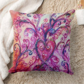 PINK FUCHSIA WHIMSICAL FLOURISHES MET HEART KUSSEN (Deken)