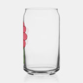 Pink Full Flower Blikvorm Glas (Links)