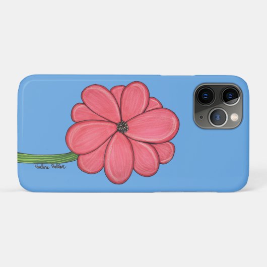 Pink Full Flower Case-Mate iPhone Case (Achterkant (horizontaal))