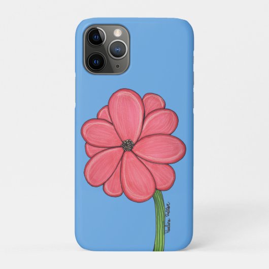 Pink Full Flower Case-Mate iPhone Case (Achterkant)