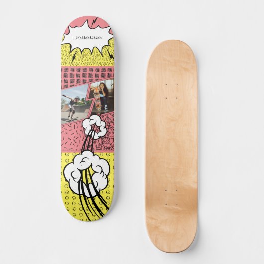 Pink Fun Cartoon Girl Power Street Persoonlijk Skateboard (Voorkant)