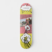 Pink Fun Cartoon Girl Power Street Persoonlijk Skateboard (Voorkant)