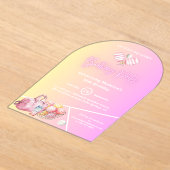 Pink Fun Pickleball 30e verjaardag Uitnodiging (Laagn)