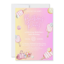 Pink Fun Pickleball 30e verjaardag Uitnodiging