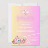 Pink Fun Pickleball 30e verjaardag Uitnodiging (Voorkant)