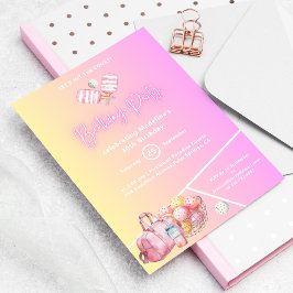 Pink Fun Pickleball 30e verjaardag Uitnodiging