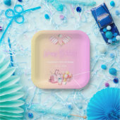 Pink Fun Pickleball 30ste verjaardagsfeestje Papieren Bordje (Feest)