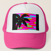 PINK FUNKY SUNSET PALM TREE BALL PET/PET TRUCKER PET (Voorkant)