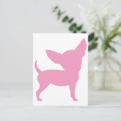 Pink Funny Chihuahua Briefkaart (Staand voorkant)