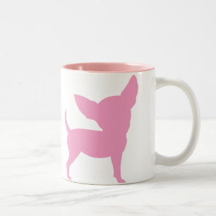 Pink Funny Chihuahua Tweekleurige Koffiemok