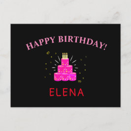 Pink Funny Happy Birthday Quarantine Covid Briefkaart