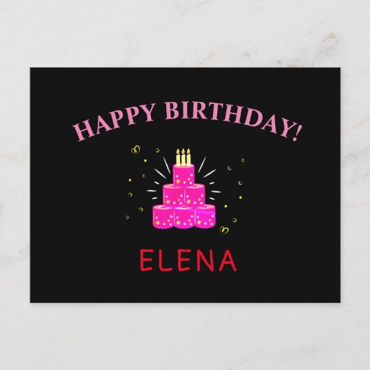 Pink Funny Happy Birthday Quarantine Covid Briefkaart (Voorkant)