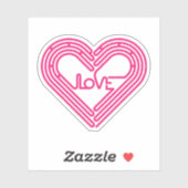 Pink Funny Love spel Sticker (Vel)