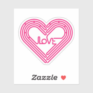 Pink Funny Love spel Sticker