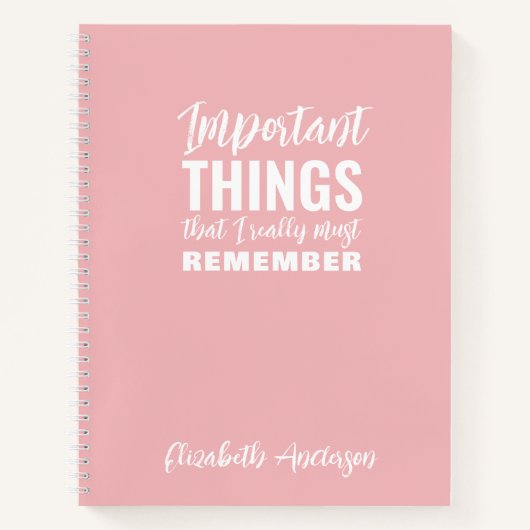 Pink Funny Quote to do list Notitieboek (Voorkant)