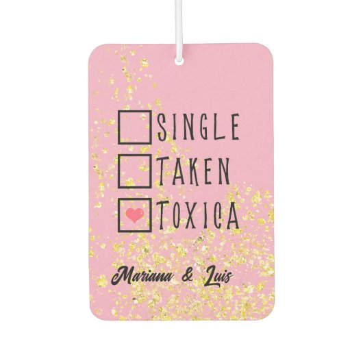 Pink Funny Spanish Personalized Name Car Floor Mat Luchtverfrisser (Voorkant)