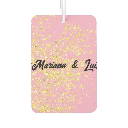 Pink Funny Spanish Personalized Name Car Floor Mat Luchtverfrisser (Achterkant)