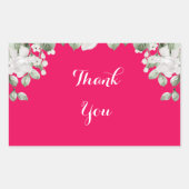 Pink Fushia Rechthoekige Sticker (Voorkant)