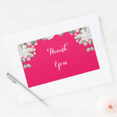 Pink Fushia Rechthoekige Sticker (Envelop)